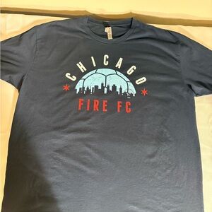Next Level Apparel Navy Blue Chicago Fire FC Tee
